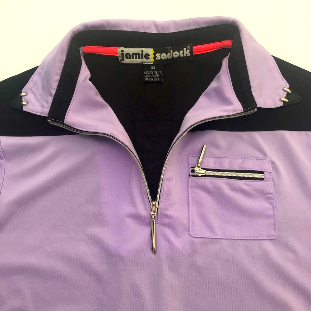 Jamie Sadock Womens Top Size XS 1/4 Zip Golf Polo Shirt Short Sleeve